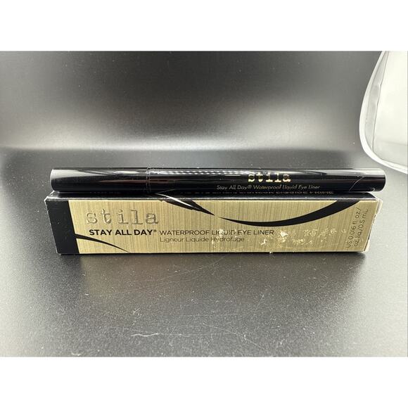 Stila Stay All Day Waterproof Liquid Eye Liner ~ Intense Black ~ Full Size - Picture 1 of 2